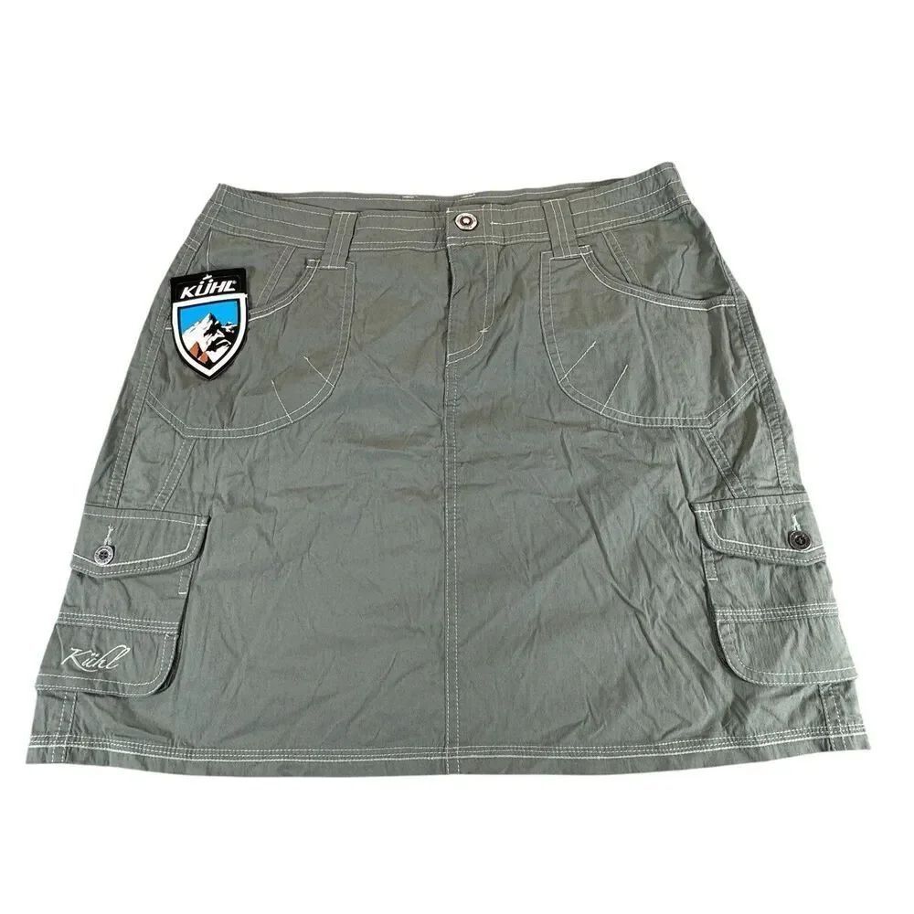 Kuhl Sz 6 Kontra Skirt Cargo Utility Outdoor Hiking Women’s Green Fern NWT